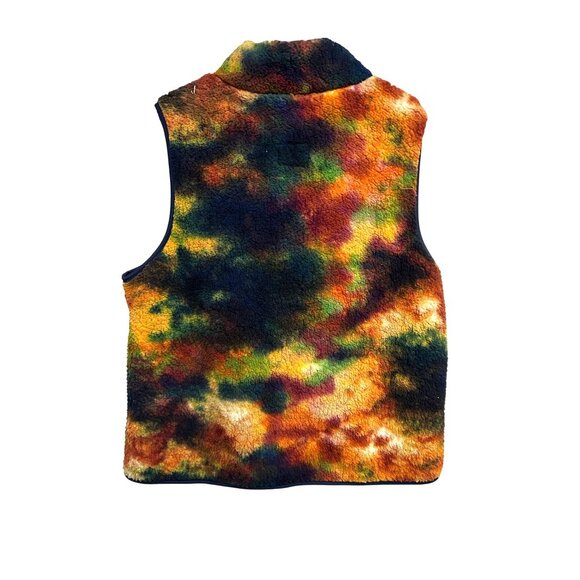 Marissa Olivia New York NWT Multicolor Tie Dye Zip Up Collared Vest SZ XL - Picture 2 of 9